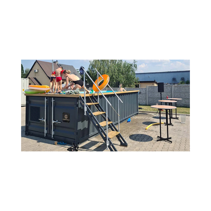 Gebrauchsfertiger Containerpool 6,2 m x 2,5 m, Komfortpaket